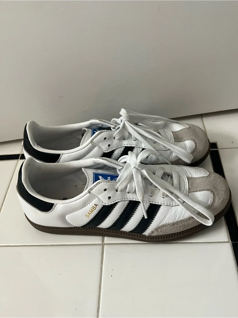 Women’s Samba Adidas Sneakers in White, Black & Gray